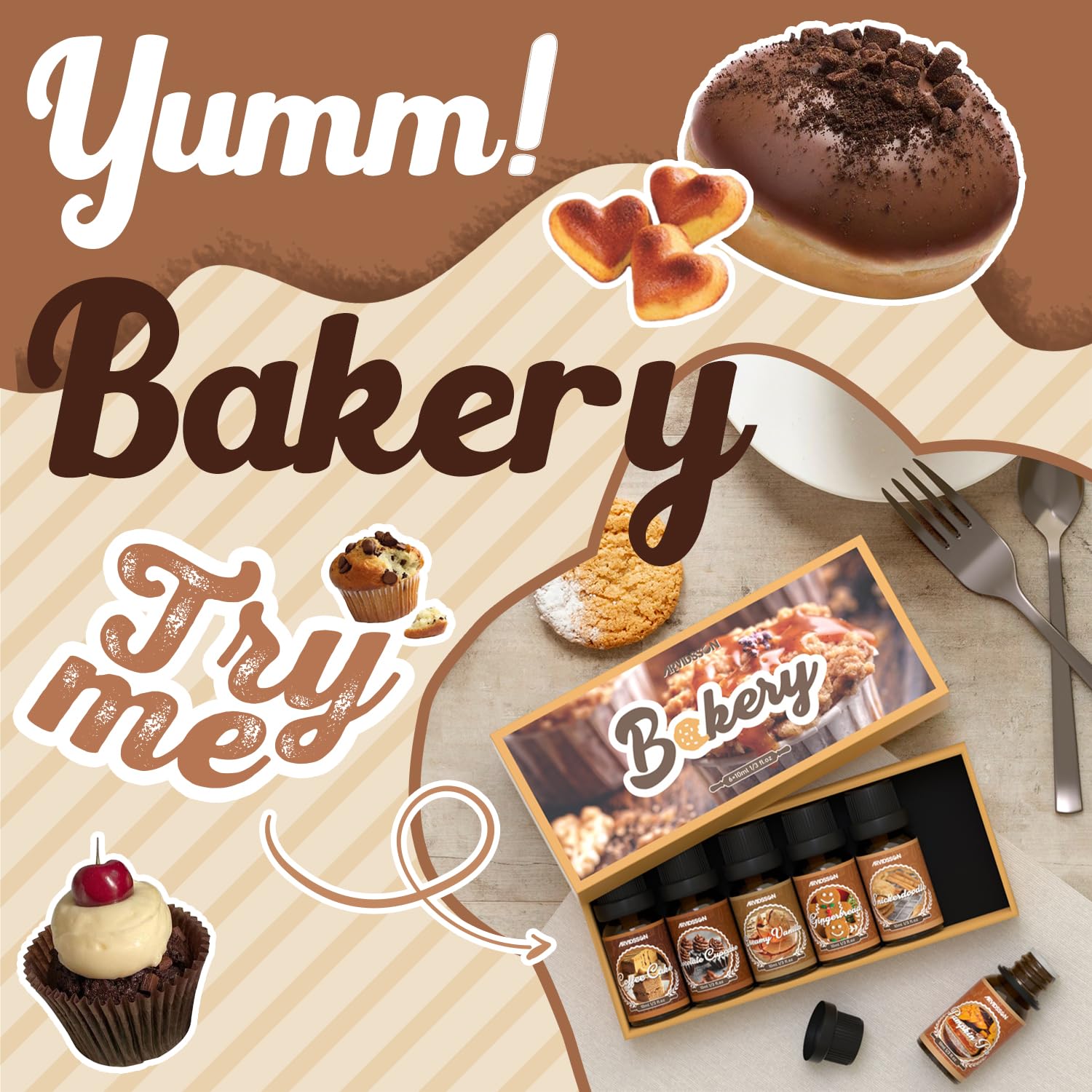 Bakery Fragrance Oils Set | ARVIDSSON Dessert Scents for Candles