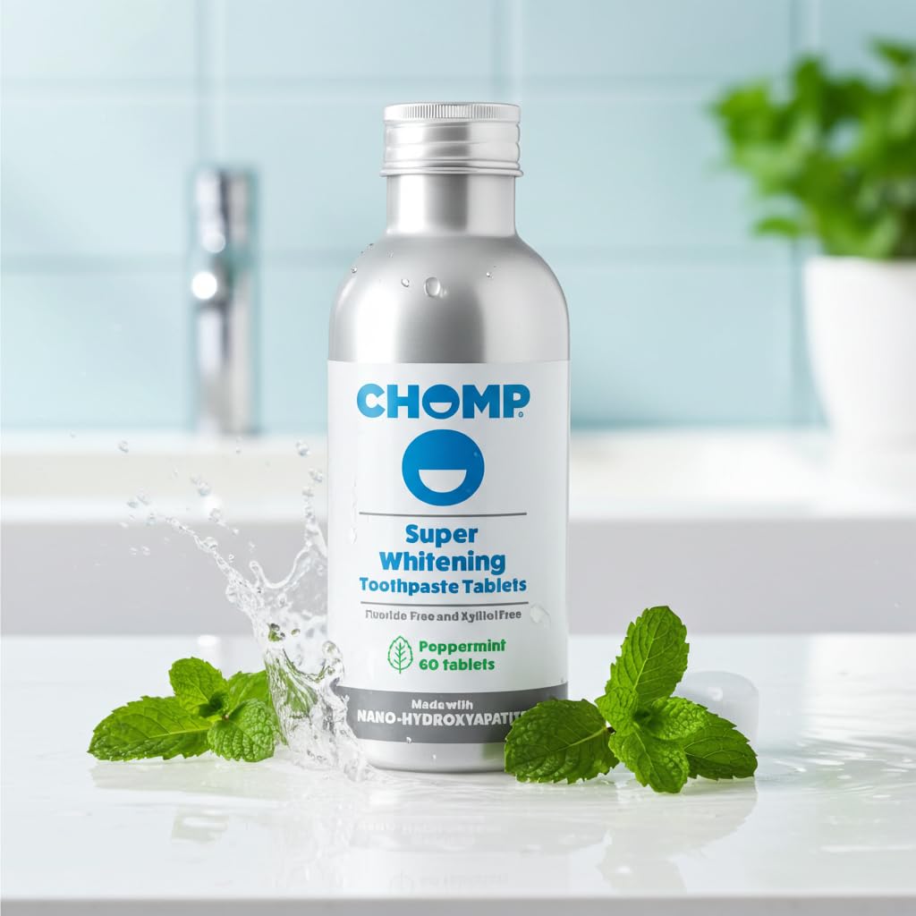 Chomp Super Whitening Toothpaste Tablets with Nano Hydroxyapatite (Pack of 2)