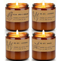 Christmas Candle Gifts for Women – 36 oz Scented Soy Candle Gift Set (4-Pack)