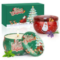 Christmas Candles Gift Set for Women - 2 Pack Aromatherapy Soy Candles