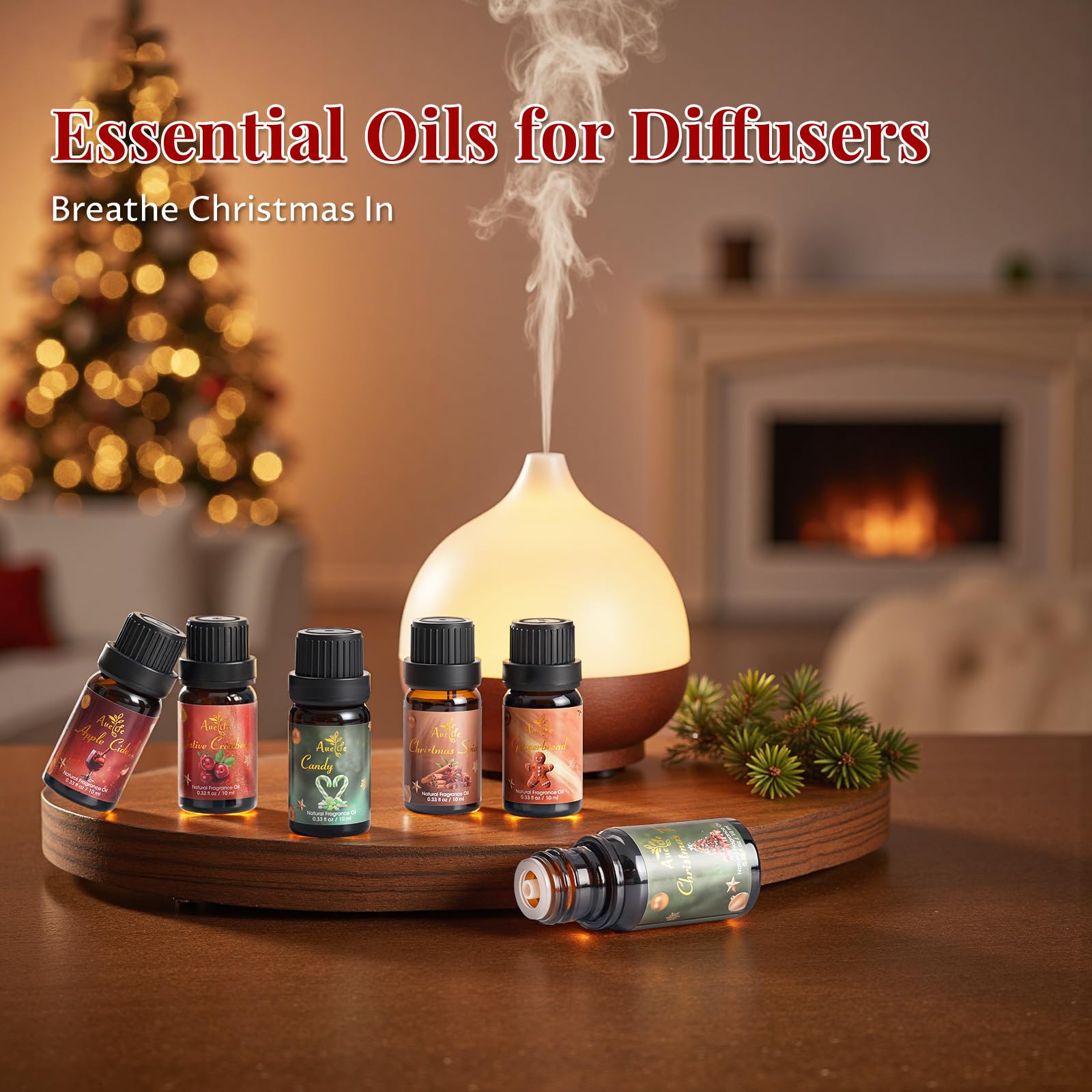 Christmas Essential Oil Set – 6 Premium Oils for Diffusers, Candles & Soaps