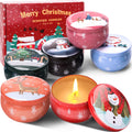 Christmas Scented Candles Gift Set for Women – 6-Pack Soy Aromatherapy Candles