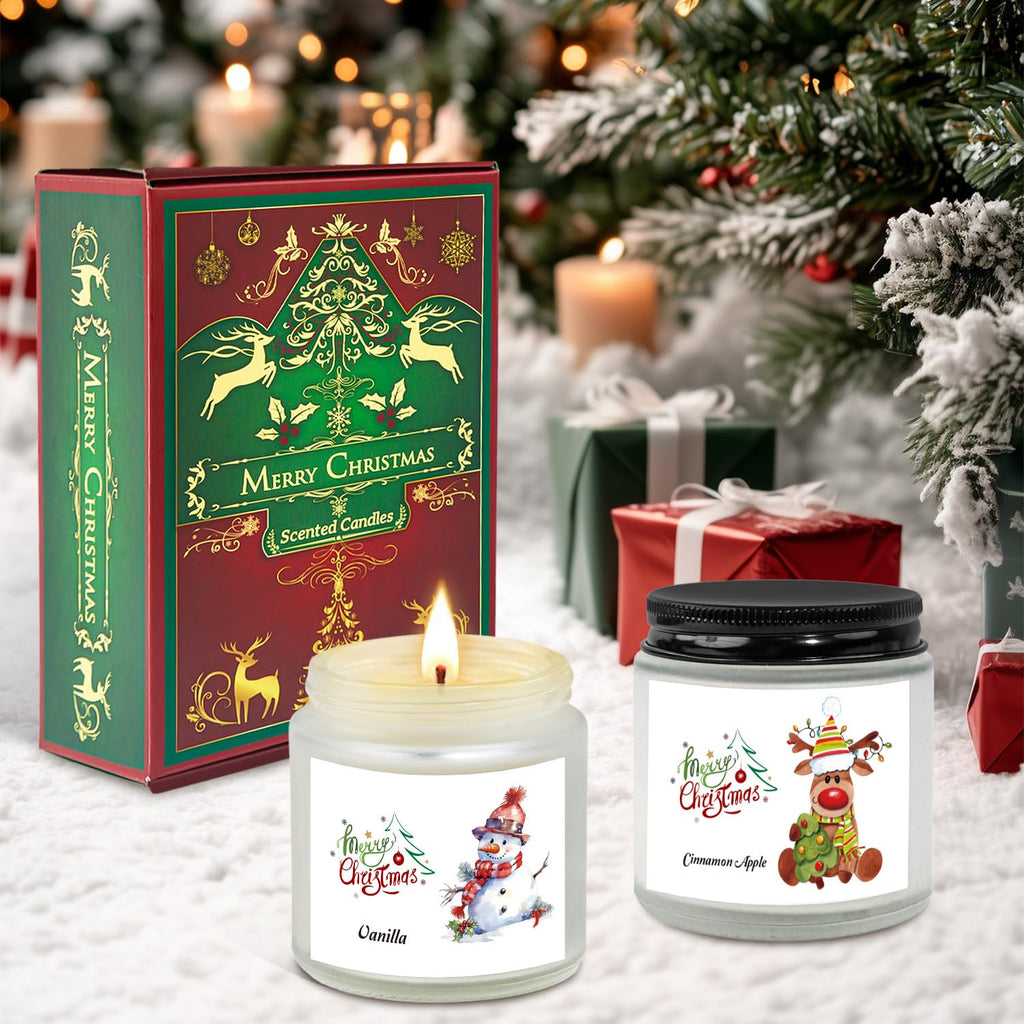 Christmas Scented Candles – 6 Pack Soy, 21 oz Jars | Gift Ideas