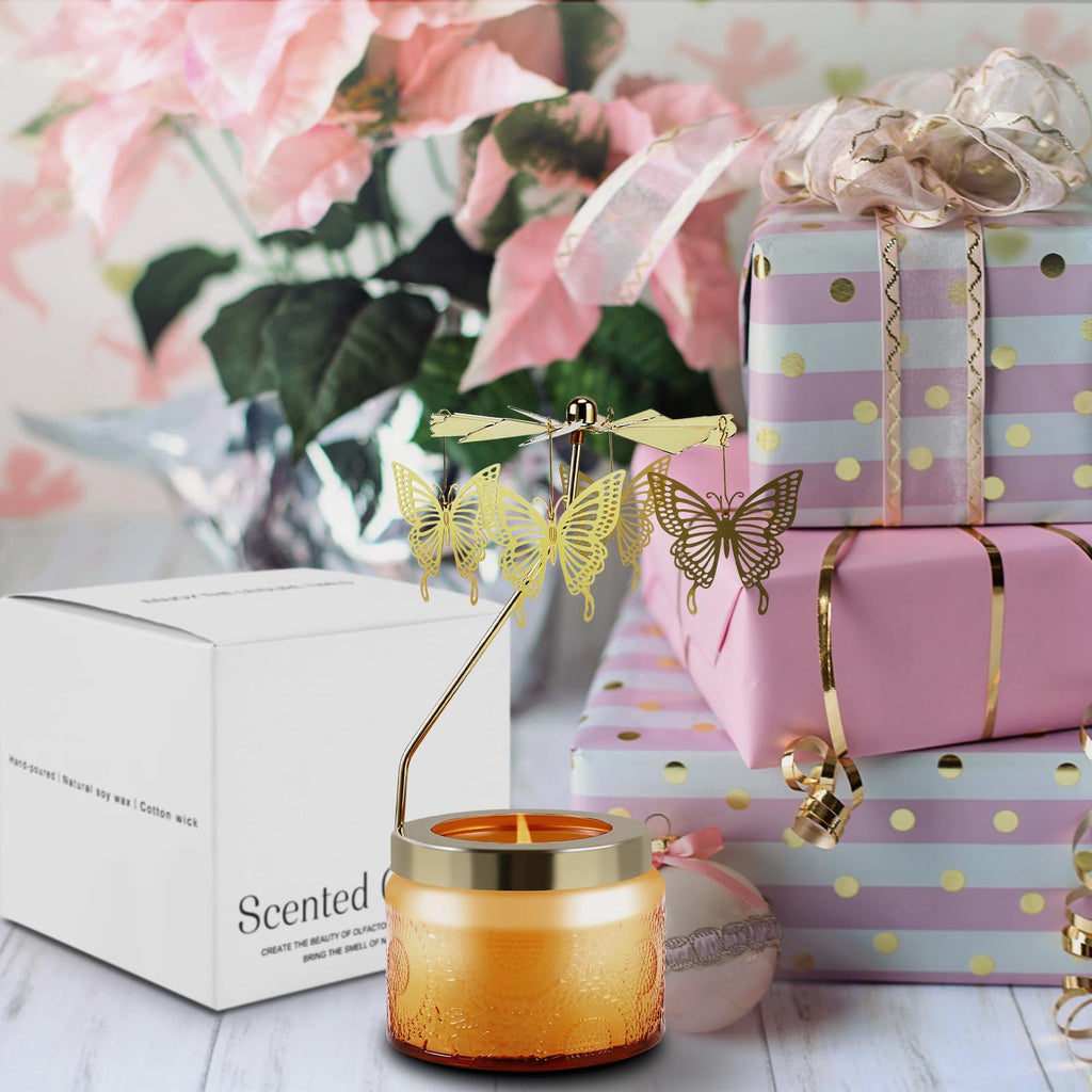 Rotatable Candle – Vanilla Cream Scented | Gifts for Women, Birthday, Anniversary, Christmas, Thanksgiving