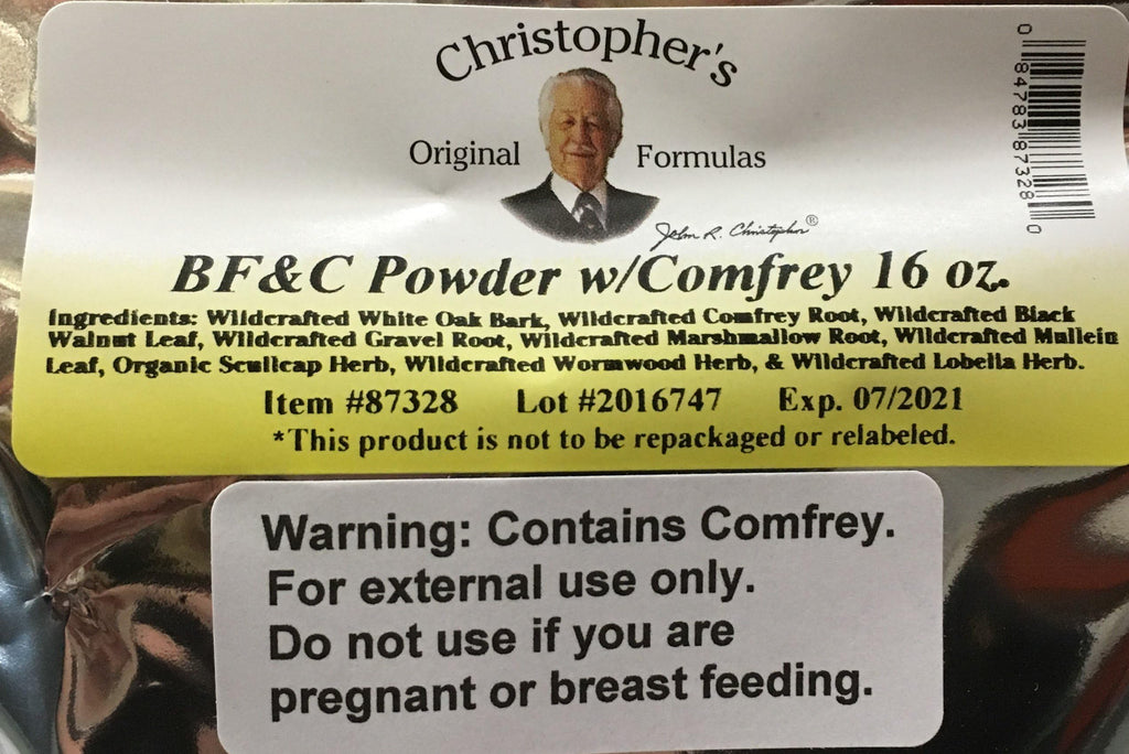 Christopher's BF&C Powder with Comfrey – Bones & Skin Support