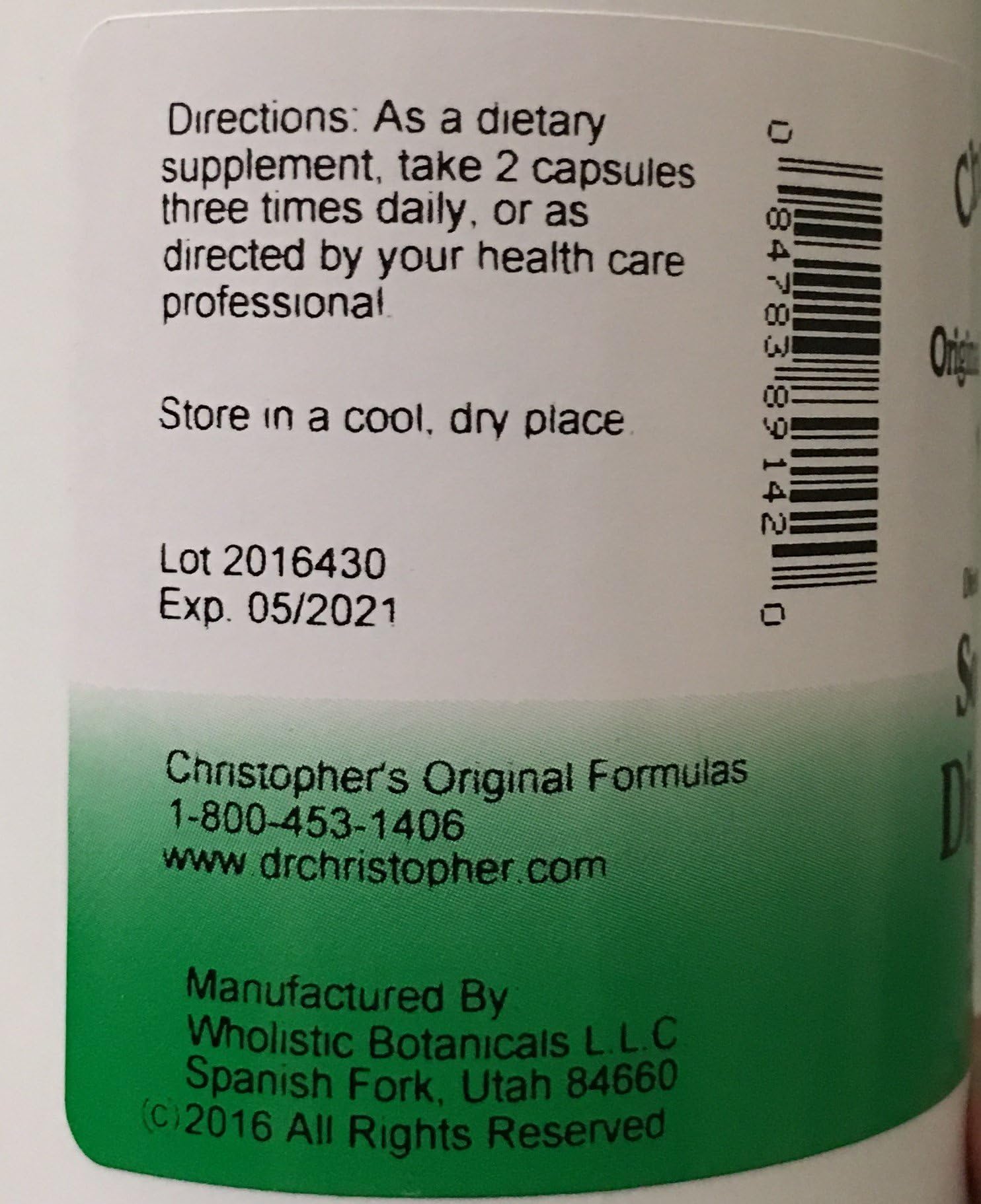 Christopher's Original Formulas Soothing Digestion – 180 Vegetarian Capsules