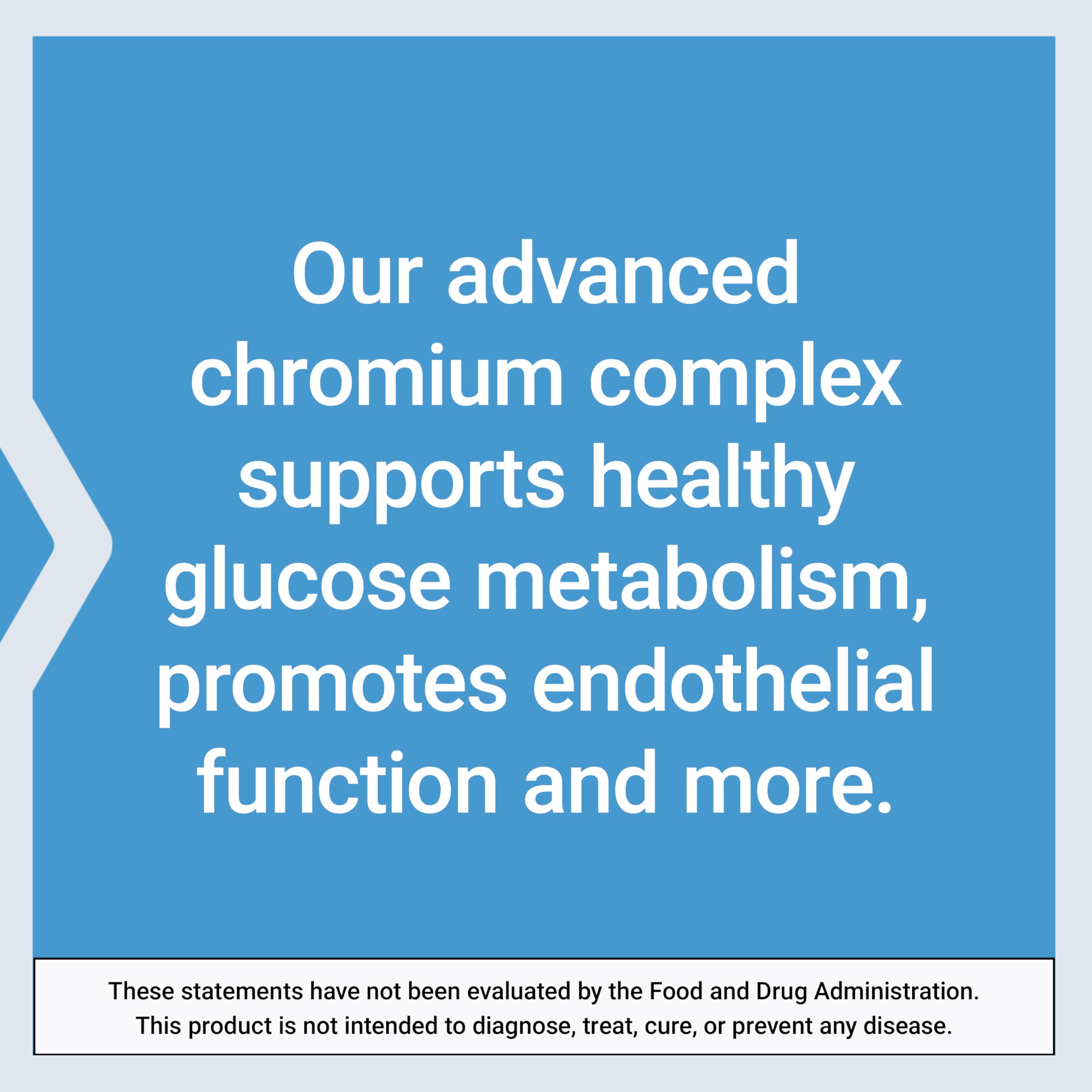Life Extension Optimized Chromium Crominex3+ 500 mcg | Metabolism Support | Vegetarian, Gluten Free, Non-GMO