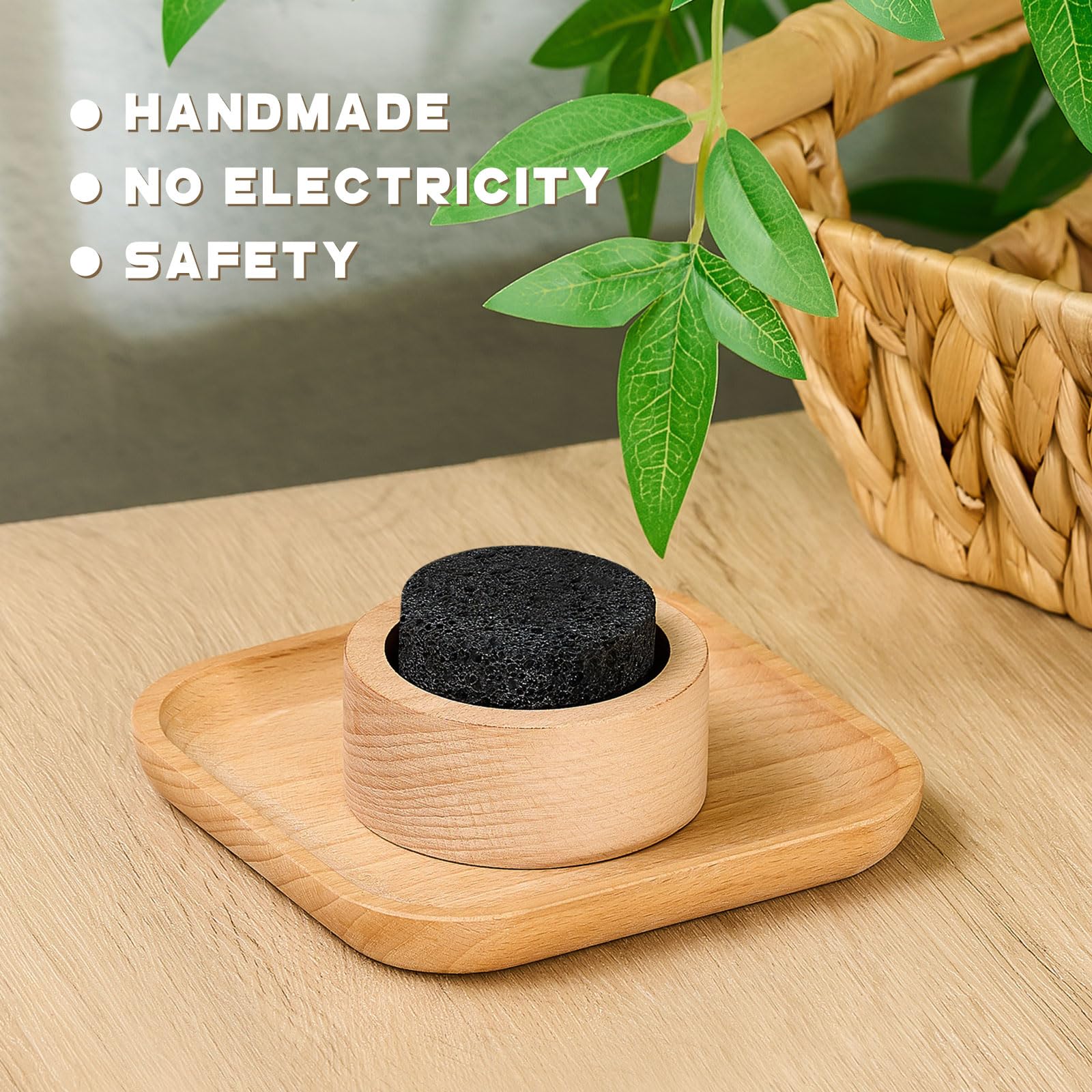 Chunful 2 Pcs Lava Rock Diffuser – Passive Essential Oil Diffusers