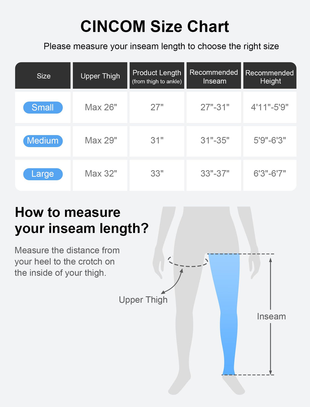 CINCOM Air Compression Recovery System – 6-Zone Leg Massager Boots for Circulation & Recovery | FSA/HSA Eligible