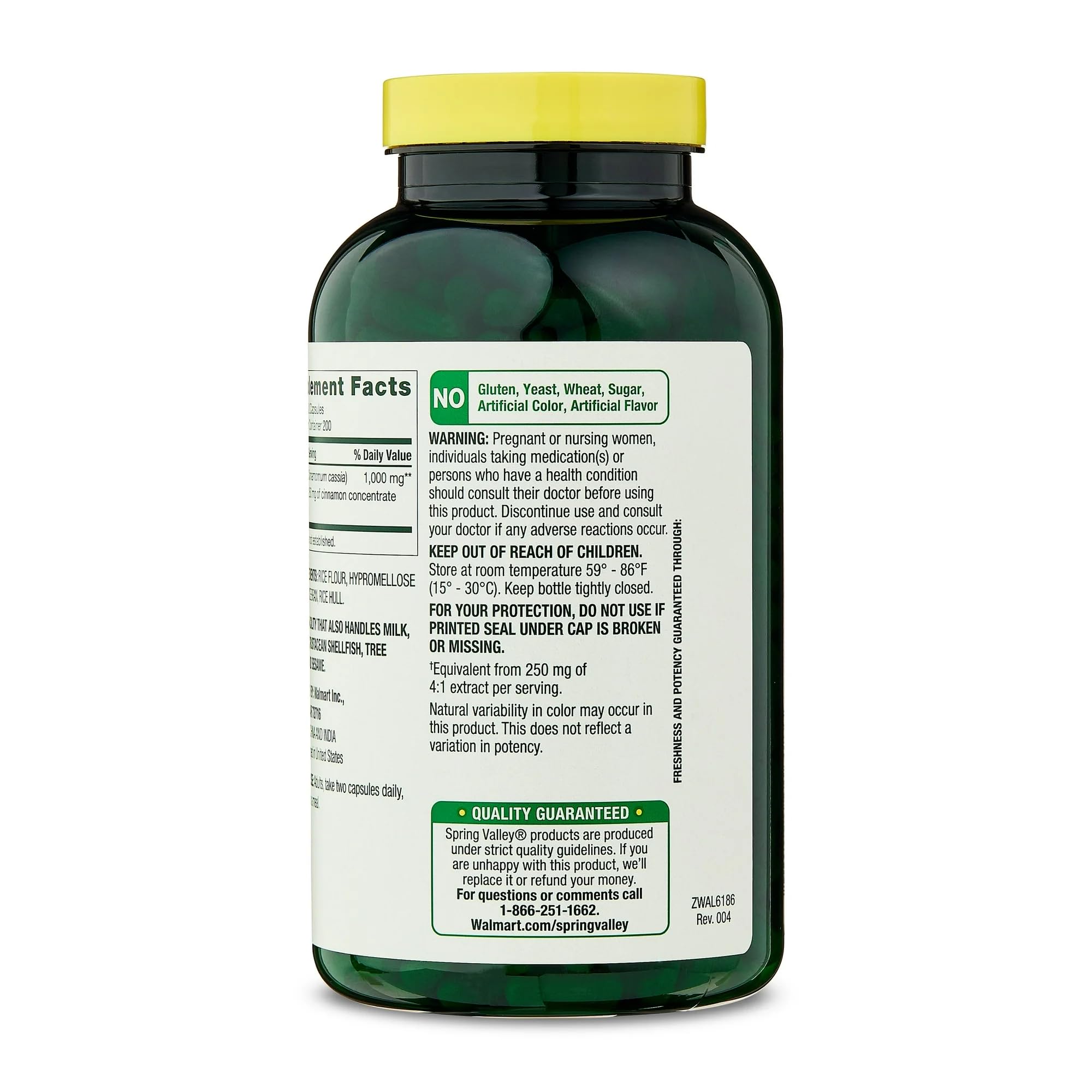 Cinnamon 1000 mg Dietary Supplement – 400 Vegetarian Capsules | Metabolism & Wellness