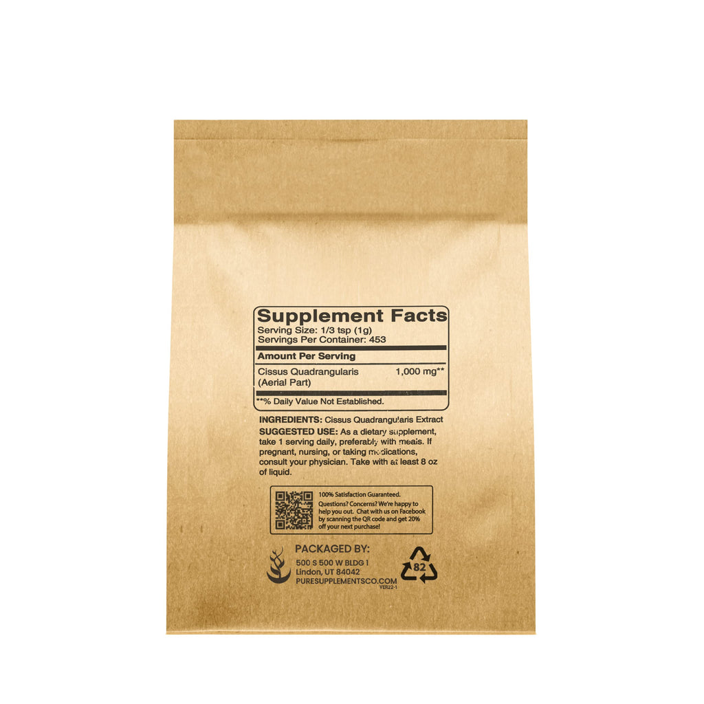 Cissus Quadrangularis Powder 1lb – Pure Original, Non-GMO, Lab-Verified