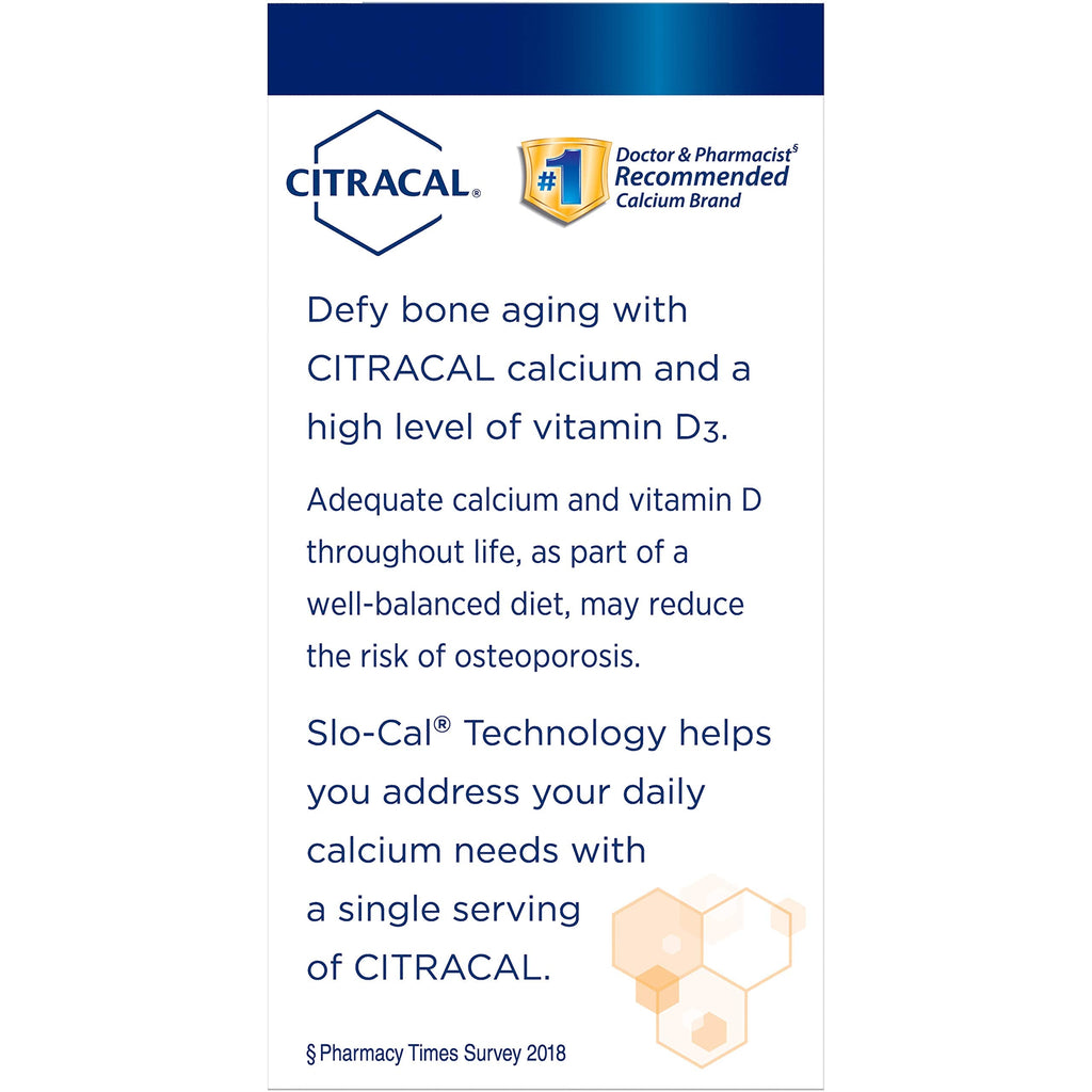 Citracal Calcium + D Slow Release 1200mg – 80 Tablets (Pack of 4)