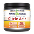 Amazing Formulas Citric Acid Powder 1g - Unflavored, Non-GMO, Gluten-Free, Made in USA