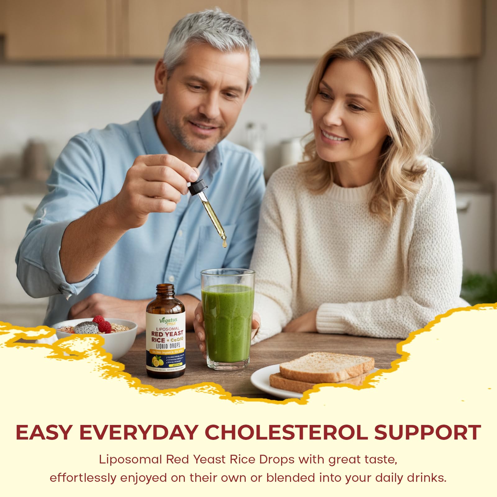 Liposomal Red Yeast Rice with CoQ10 Drops – Cholesterol & Heart Health (2 fl oz)