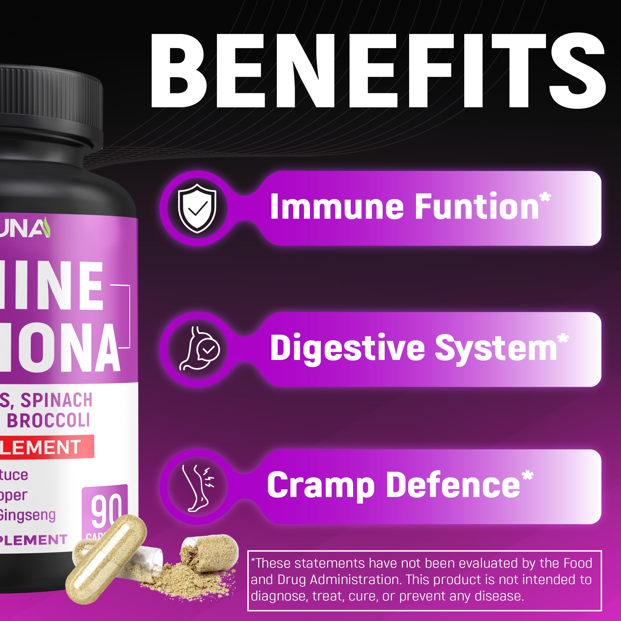 CIVIMUNA Quinine Cinchona Bark Capsules – 90 Count for 3 Months