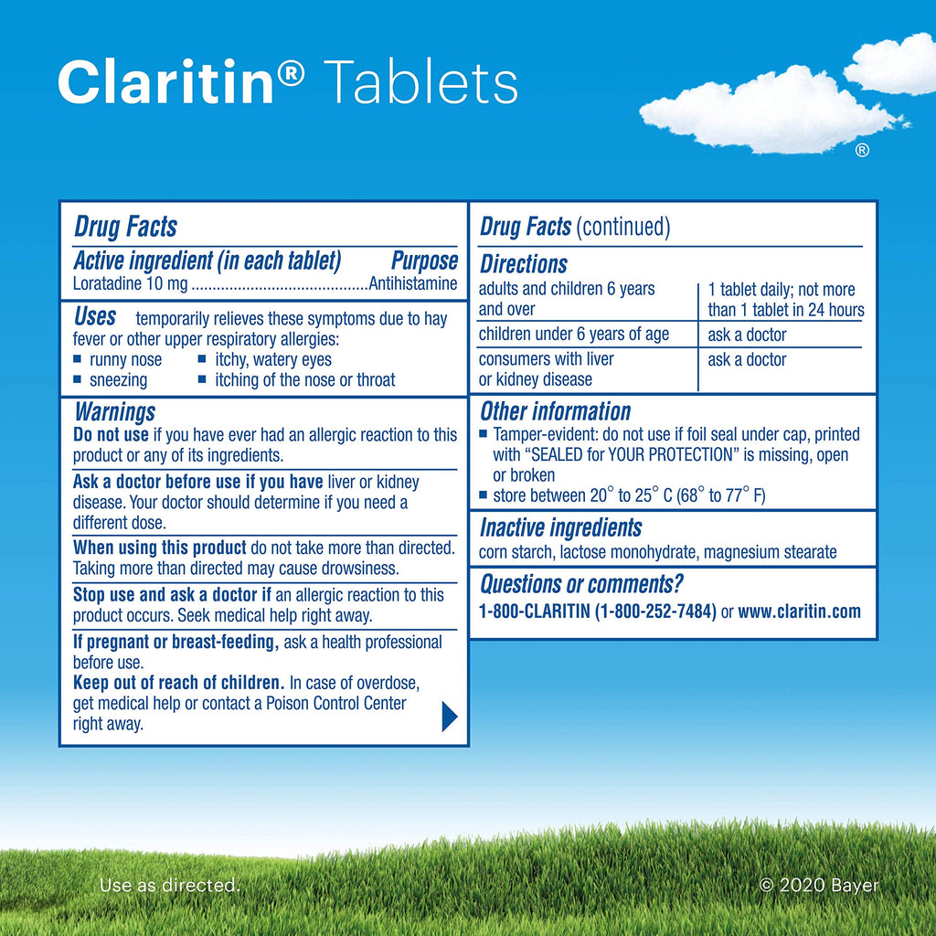 Claritin Allergy 24 Hour 10mg Tablets - 45 ct | Non-Drowsy, Fast Relief