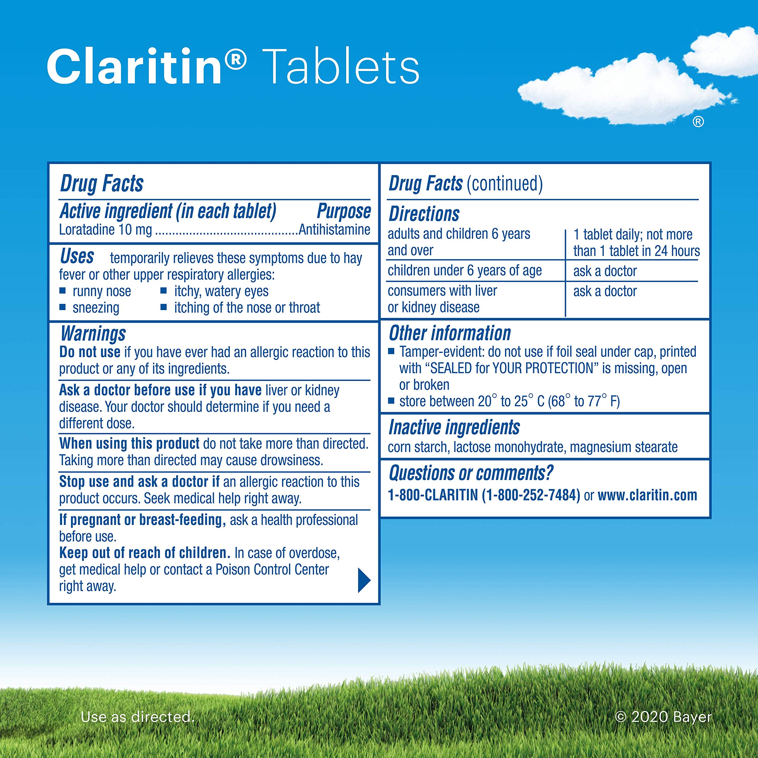 Claritin Allergy 24 Hour 10mg Tablets - 45 ct | Non-Drowsy, Fast Relief