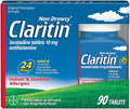 Claritin Indoor & Outdoor Allergy Relief, 90 Tablets – 24-Hour Symptom Relief