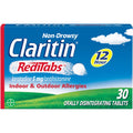 Claritin RediTabs 12 Hour Non-Drowsy Allergy Medicine | Loratadine 5 mg, 30 Count, Pack of 2