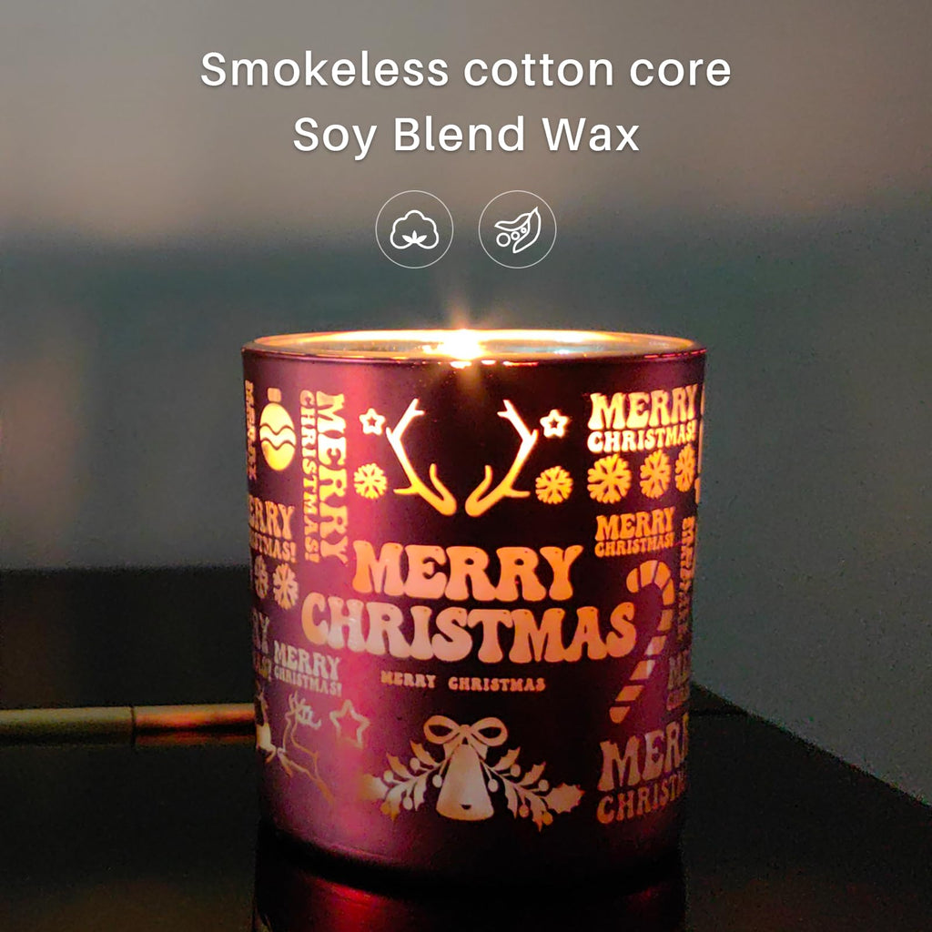 Christmas Frosted Berry Soy Candle - 5oz, 30+ Hours Burn | Festive Gift
