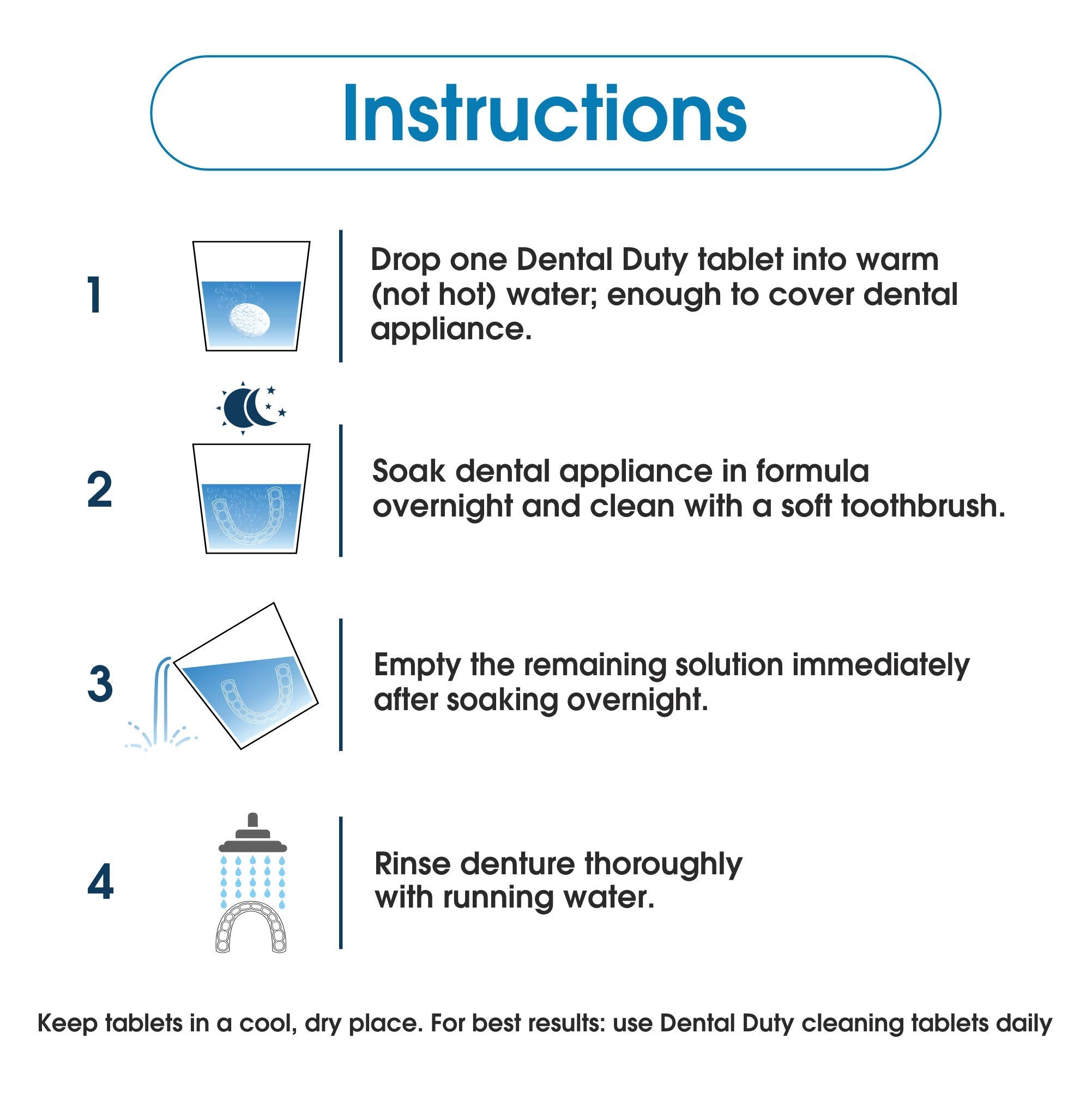 120 Overnight Retainer & Denture Cleaning Tablets – Extra Strength