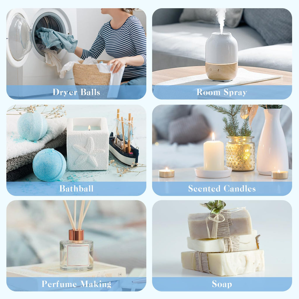 Clean Essential Oils Set – 6 Pack for Diffusers & Laundry