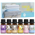 Clean Essential Oils Set 6x10ml – Diffuser Gift Set (Beach Sage, Citrus Burst, Lavender Fields, Fresh Linen, Warm Petals, Fresh Cotton)