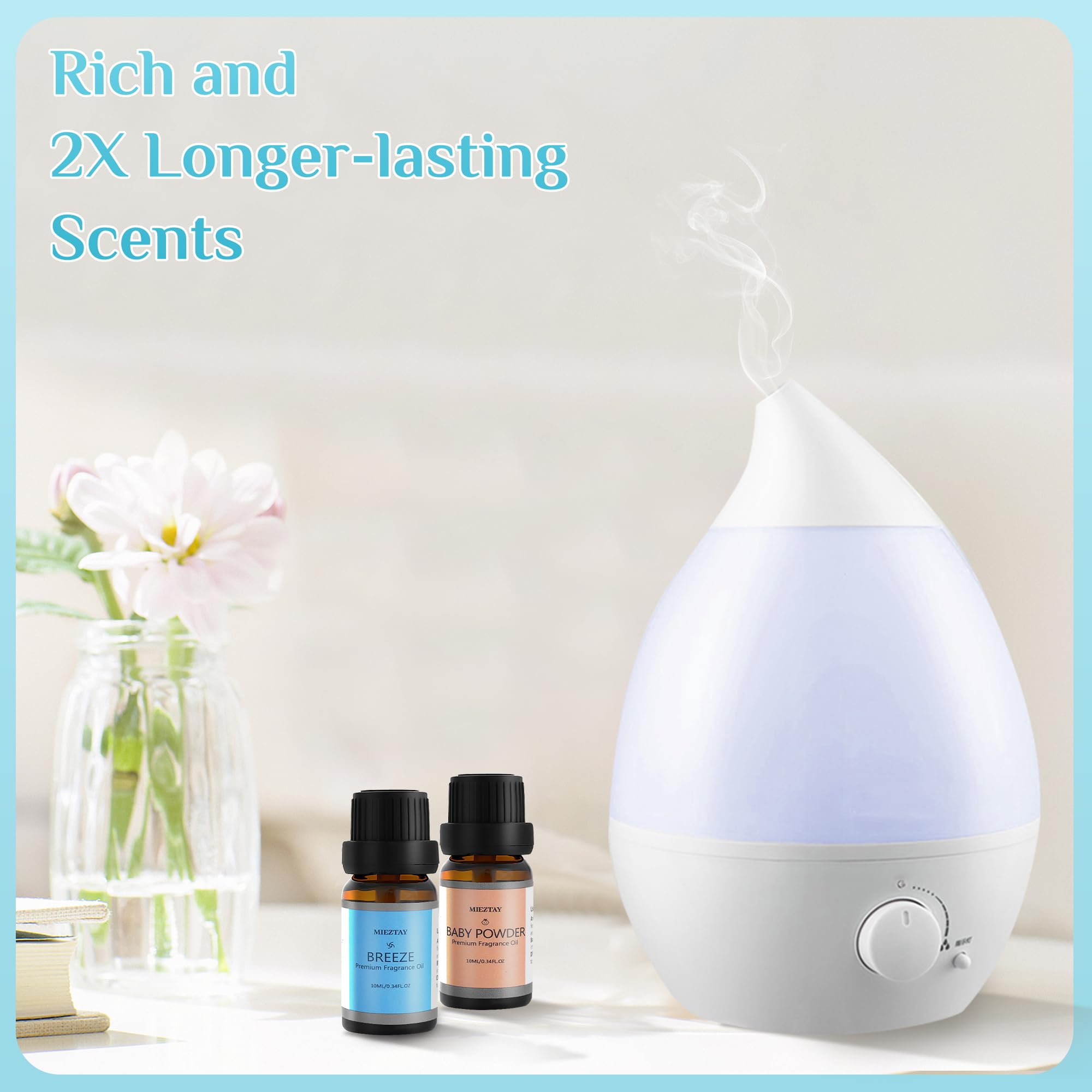 Clean Essential Oils Set - 6x10ml Fragrance Oils for Diffuser, Aromatherapy, Candle & Soap Making