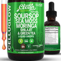 Clean Nutra CelluGlow Liquid Drops – Soursop, Sea Moss, Moringa (120 mL) Raspberry Lemonade