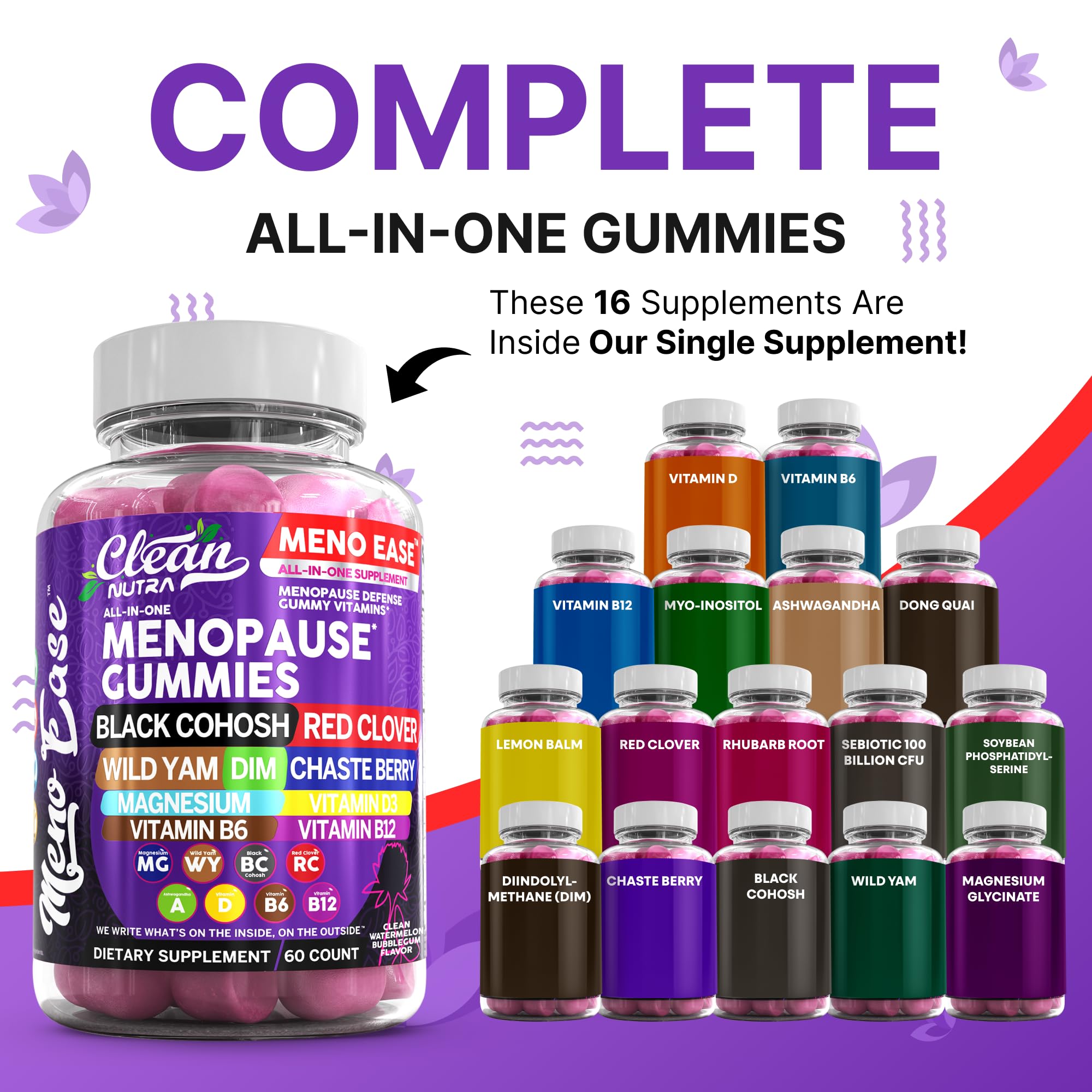 Clean Nutraceuticals Menopause Gummies for Women – Hormone Balance & Night Sweat Support
