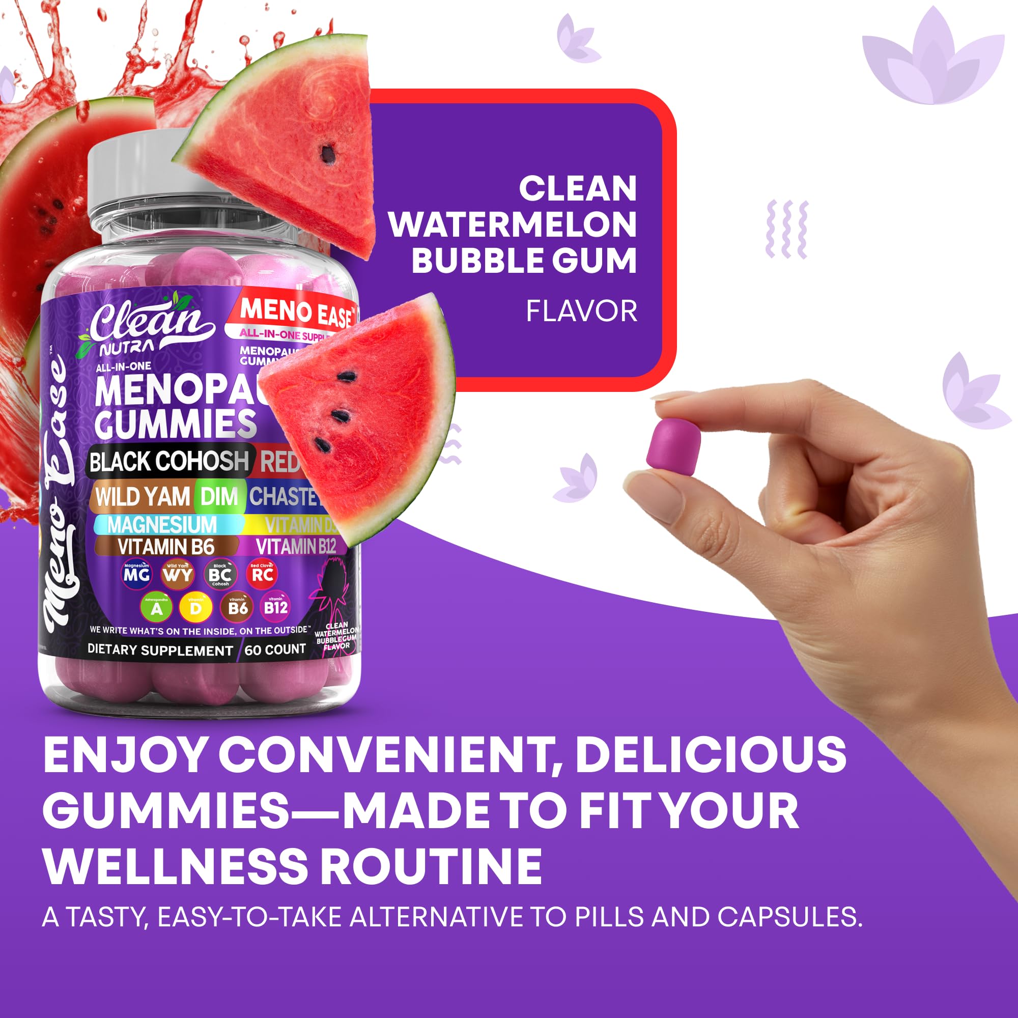 Clean Nutraceuticals Menopause Gummies for Women – Hormone Balance & Night Sweat Support