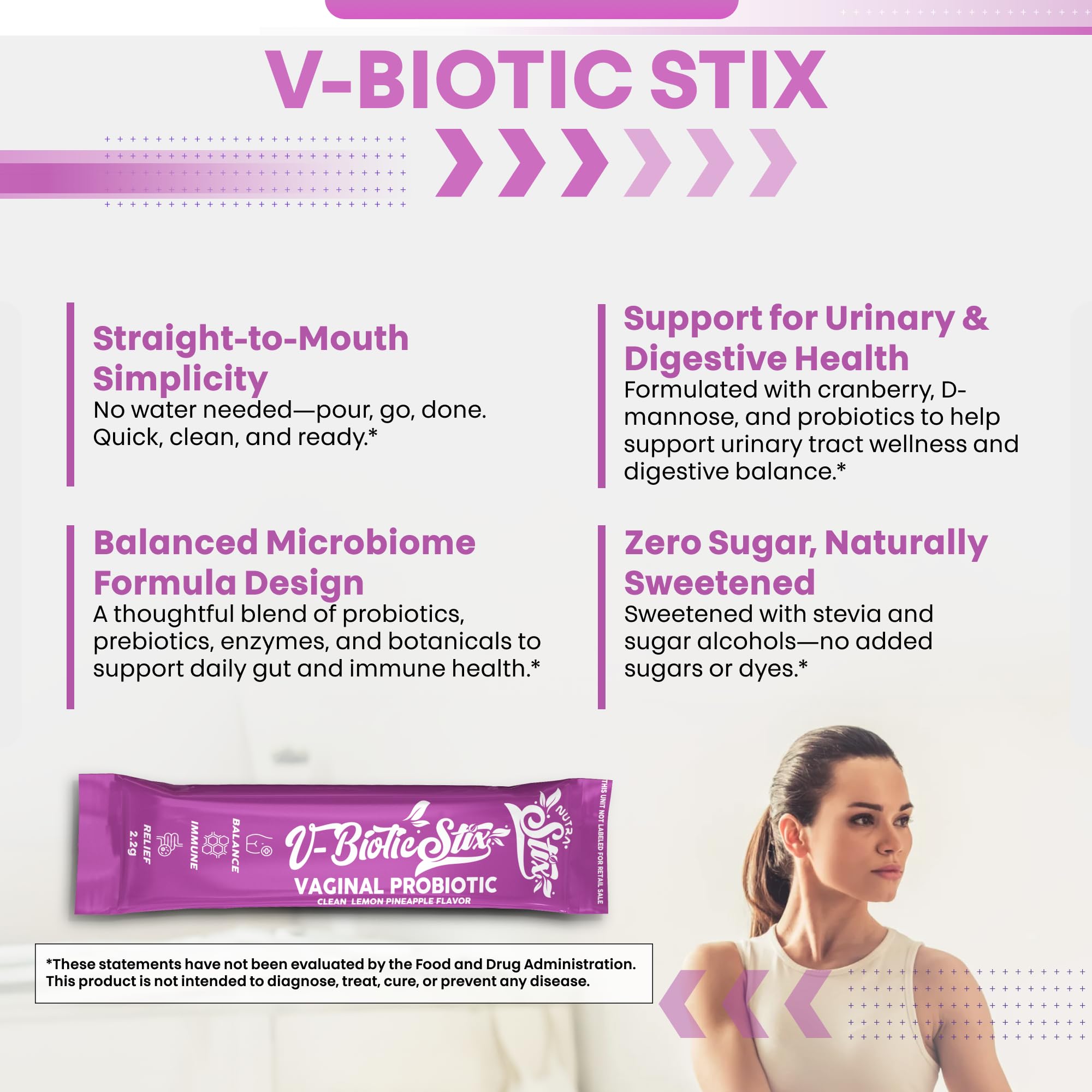 Vaginal Probiotics Stix with Cranberry & D-Mannose – Clean Nutraceuticals