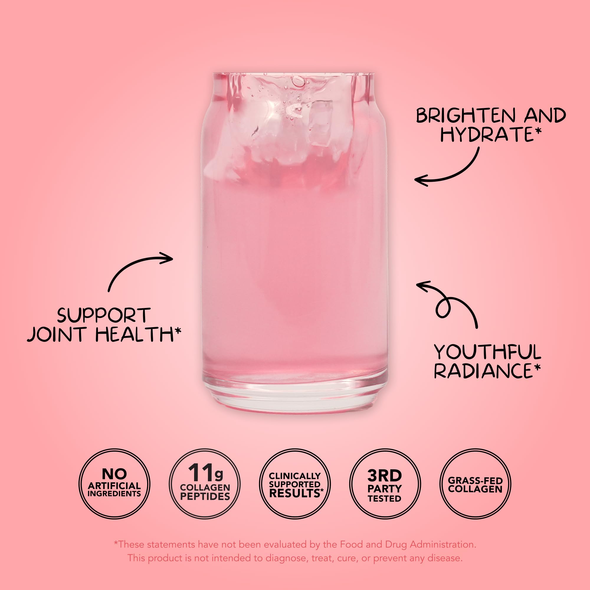 Clean Simple Eats Collagen Powder and Beauty Blend - Strawberry Colada, 30 Servings