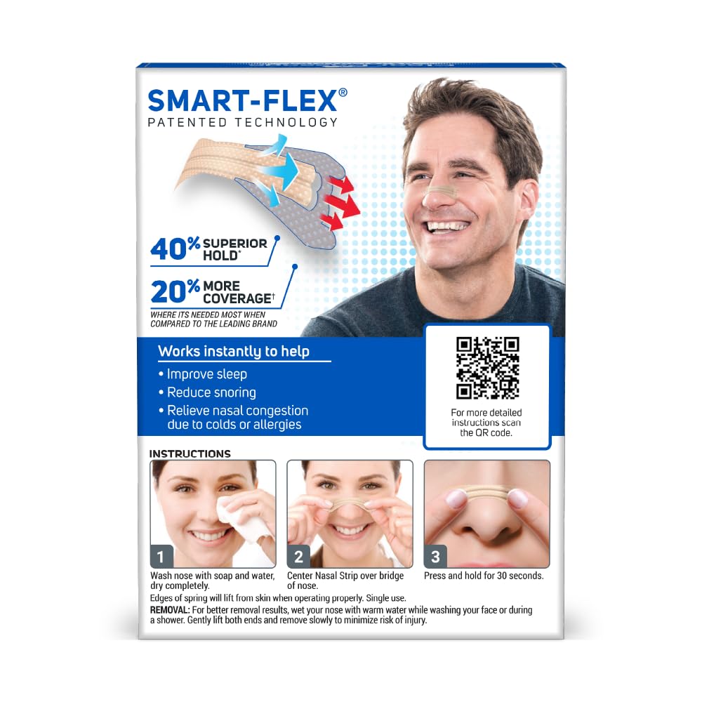 Clear Passage Nasal Strips, Large Tan — Instant Relief, Improve Sleep, 26 Count (Pack of 36)