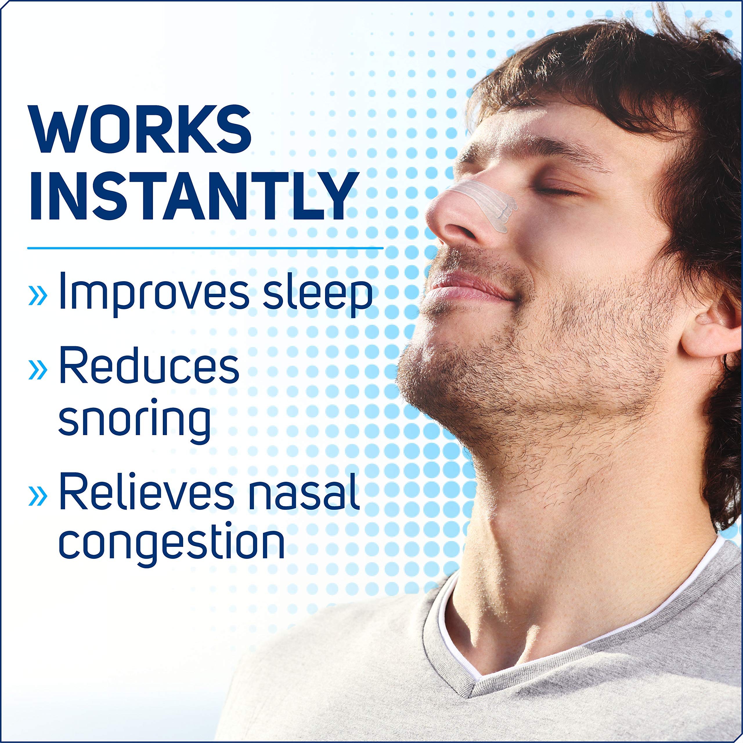 Clear Passage Nasal Strips Medium, Clear – 50 Count | Instant Breathing, Sleep Support, Snoring Reduction