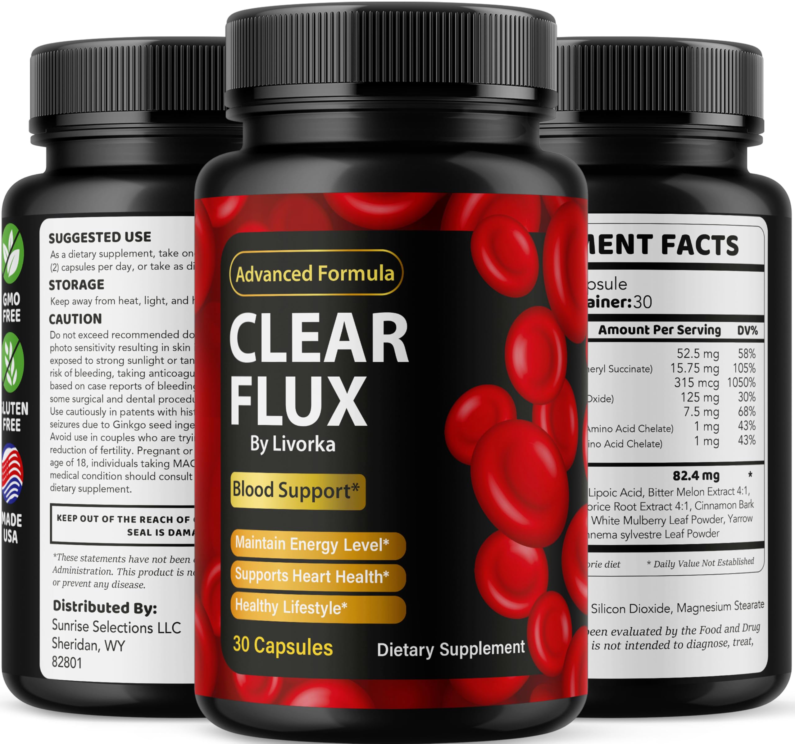 (2 Pack) Clear Flux – Clear Flux Supplement, 60 Capsules for 2 Months