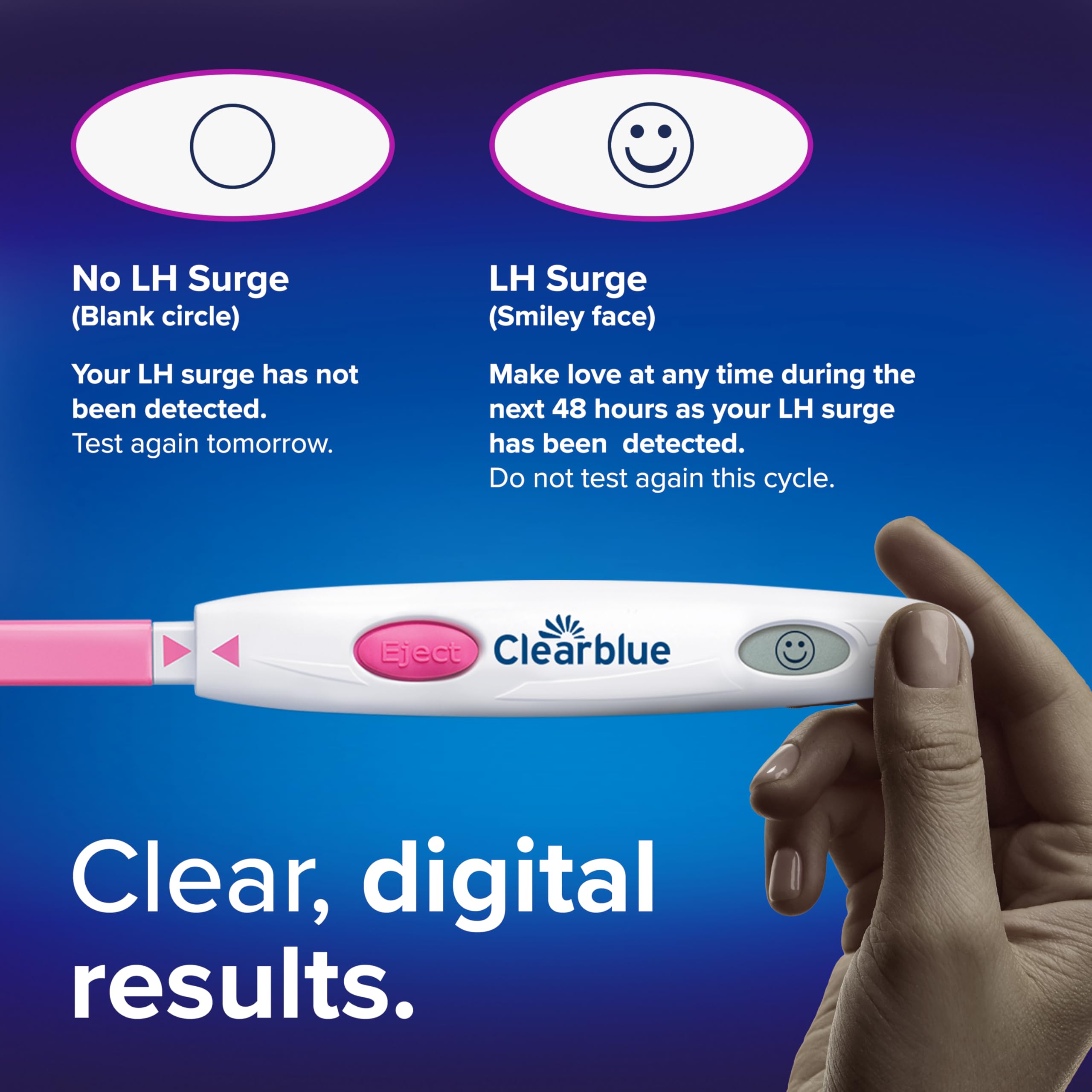 Clearblue Digital Ovulation Test, 30 Count – Detect LH Surge & 2 Fertile Days