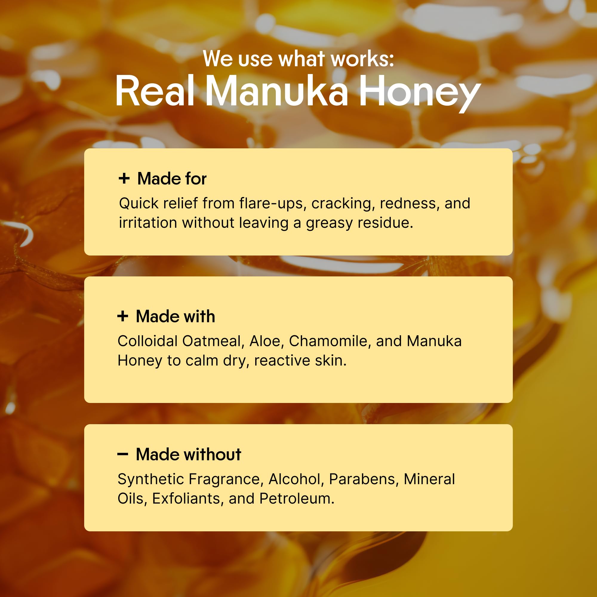 Clearbody Organics Manuka Honey Cream for Eczema & Dry Skin - Colloidal Oatmeal & Aloe - No Greasy Residue - 1 oz