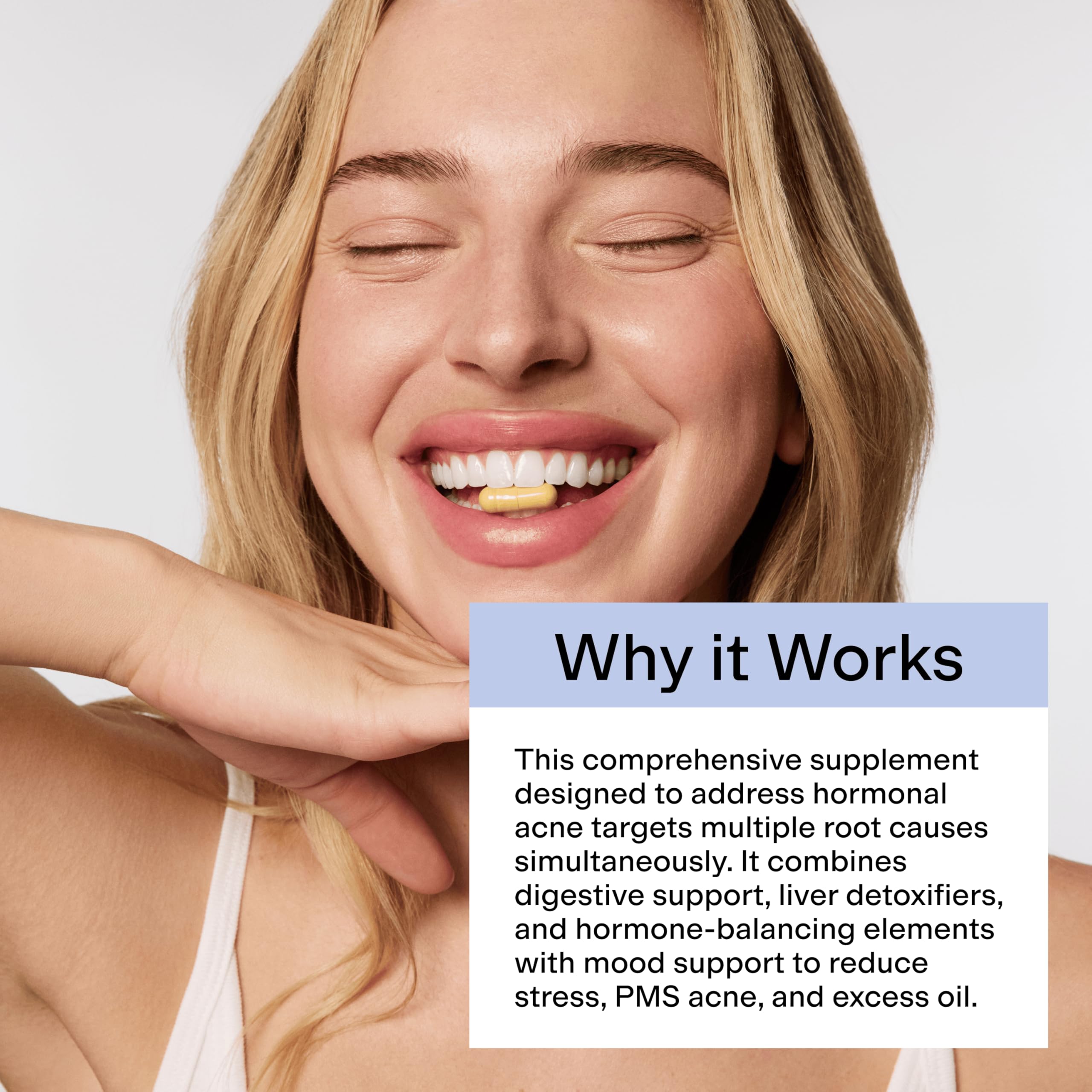 CLEARSTEM MINDBODYSKIN Hormonal Acne Supplement – DIM, Antioxidants, Gluten Free, 180 Capsules