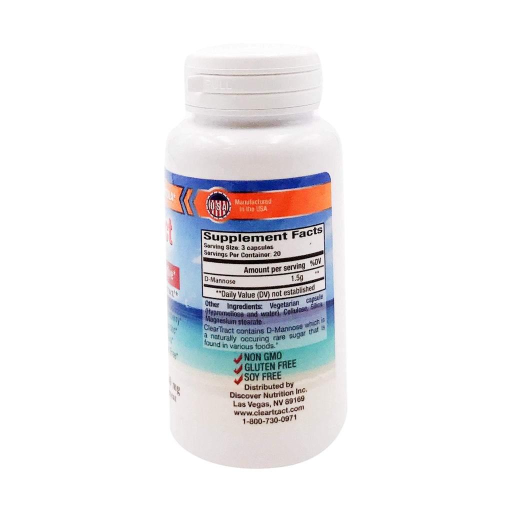 Cleartract D-Mannose Formula Capsules 500 mg | 60 Count