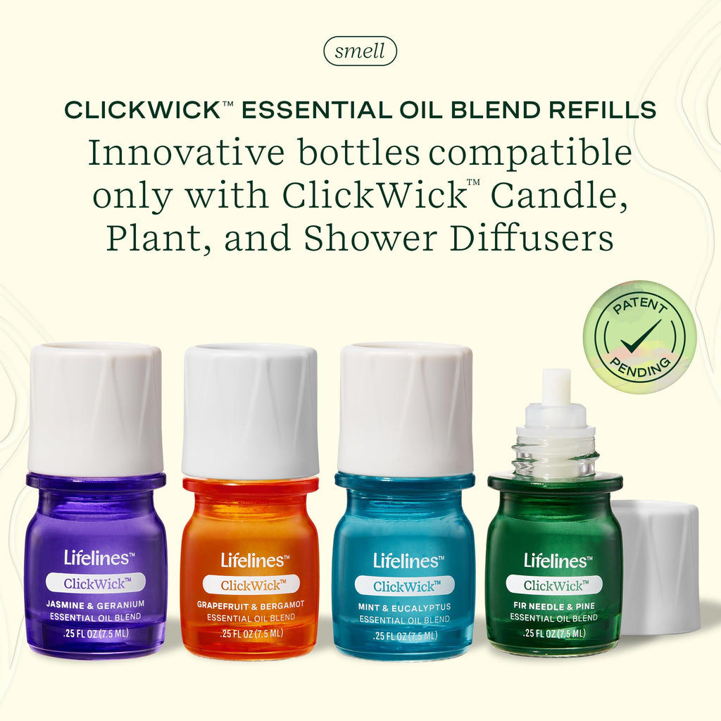 ClickWick Essential Oil Blends for Lifelines Diffusers — 4-Pack Discovery Set