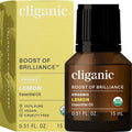 Cliganic Organic Lemon Essential Oil – 0.51 oz | Pure, Natural Aromatherapy
