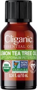 Cliganic Organic Lemon Tea Tree Essential Oil – 100% Pure, Non-GMO Verified