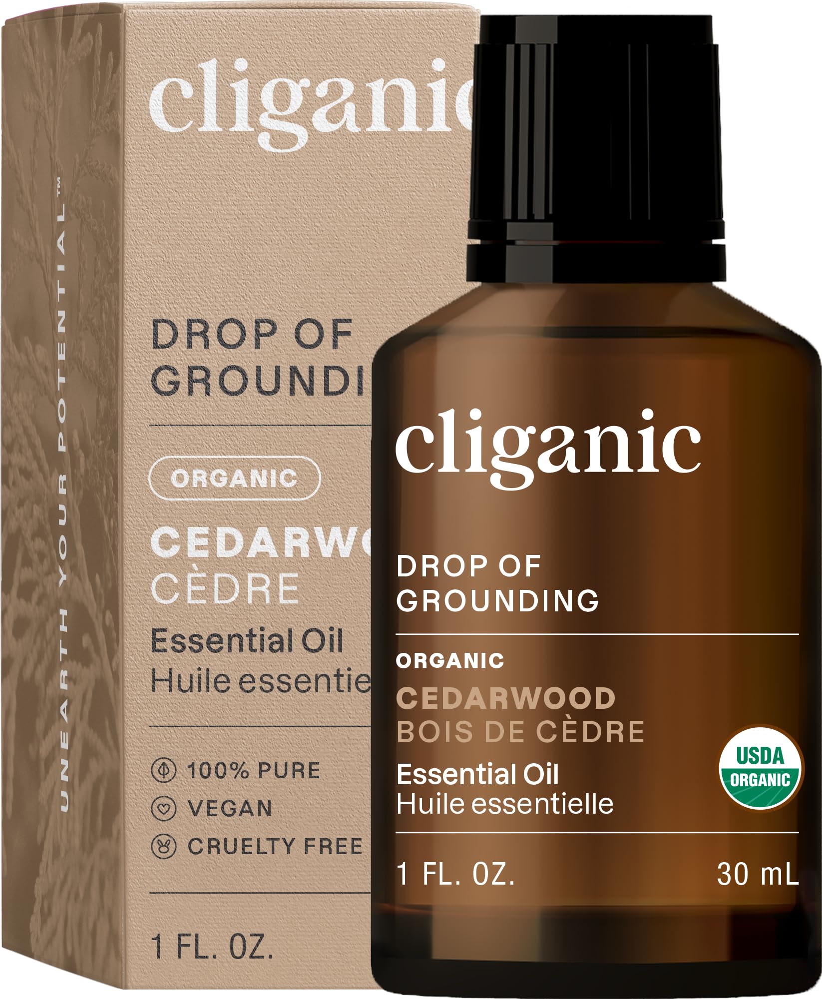 Cliganic Organic Cedarwood Essential Oil – 100% Pure, Undiluted & Non-GMO