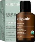 Cliganic Organic Tea Tree Essential Oil – 100% Pure & Natural, for Aromatherapy | Non-GMO Verified (Packaging May Vary)