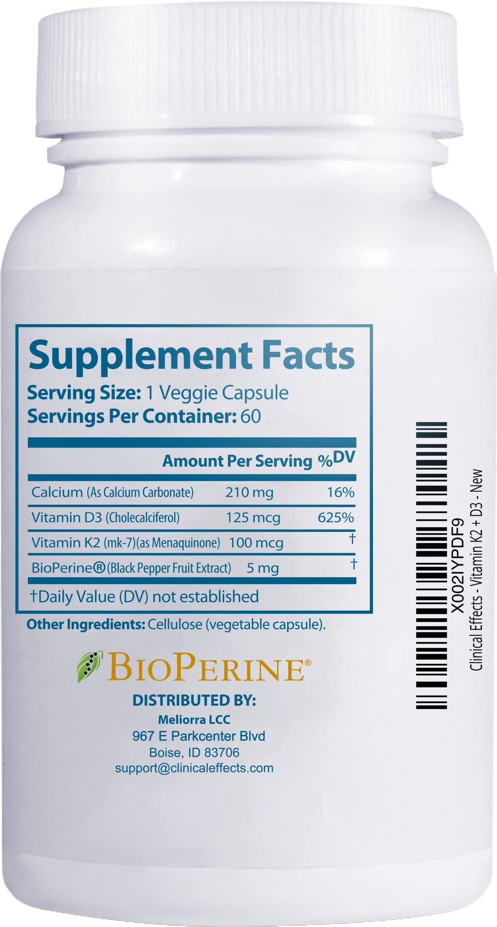 Clinical Effects Vitamin K2 + D3 | Max Absorption Bone & Heart Support | 3 Pack | Made in USA