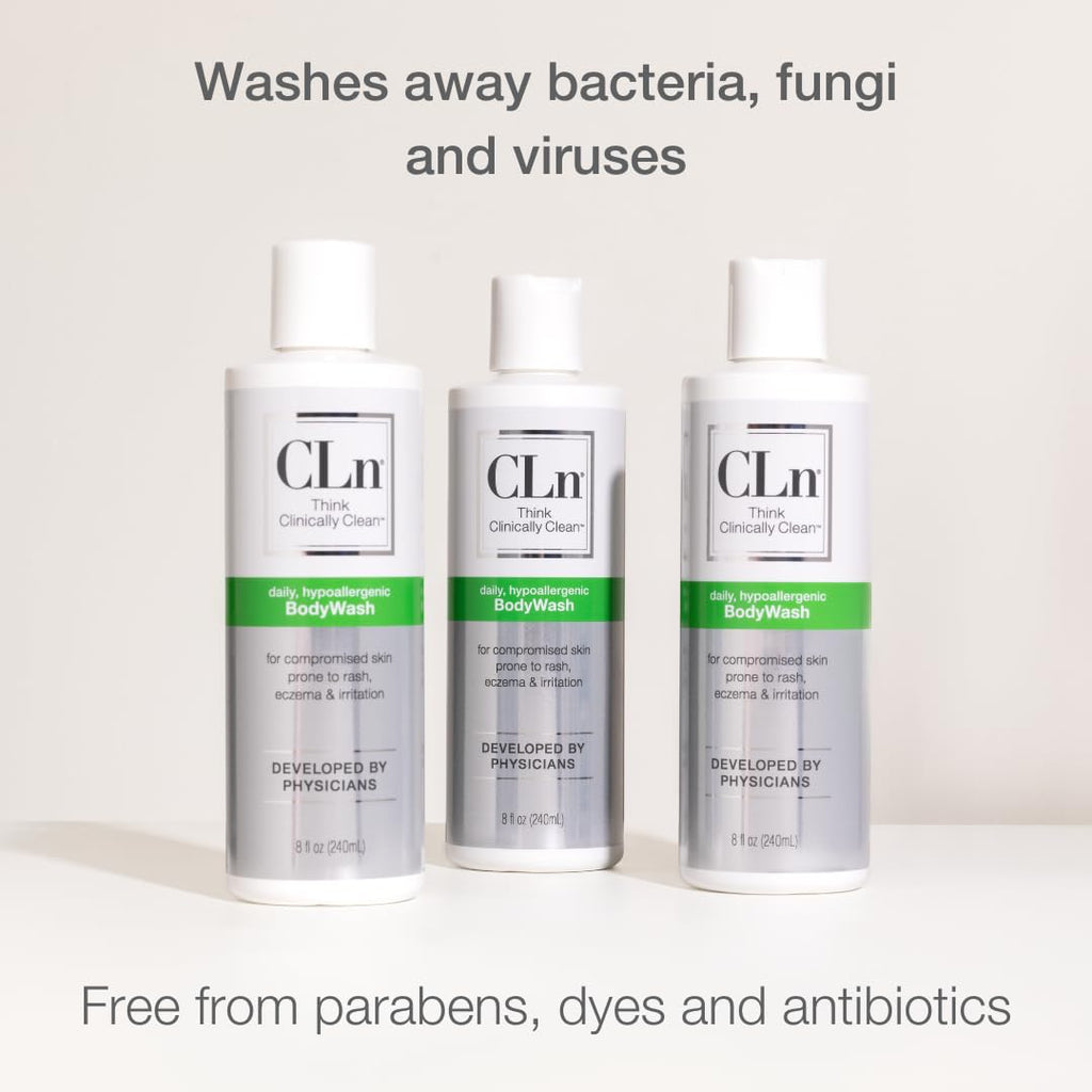 CLn BodyWash – Non-Drying, Fragrance-Free Cleanser for Compromised Skin (8 fl oz) | Eczema & HS Friendly