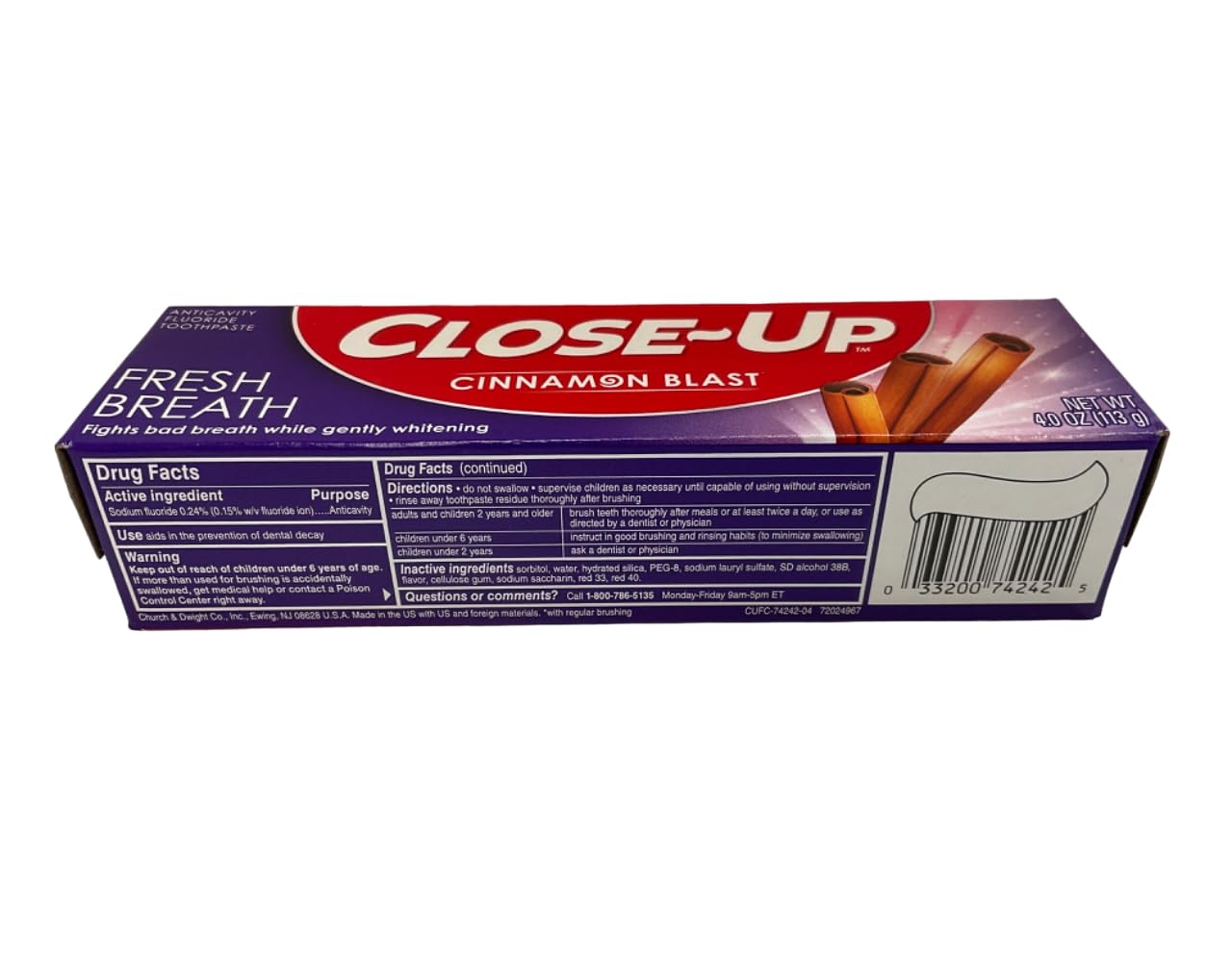 Close-Up Fluoride Toothpaste - Freshening Red Gel 4 oz | Anti-Cavity