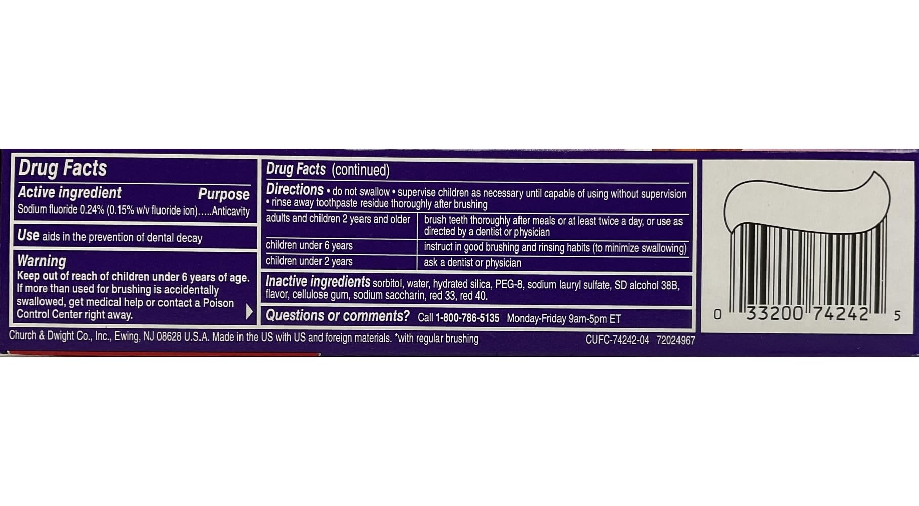 Close-Up Fluoride Toothpaste – Freshening Red Gel, 4 oz Pack of 4