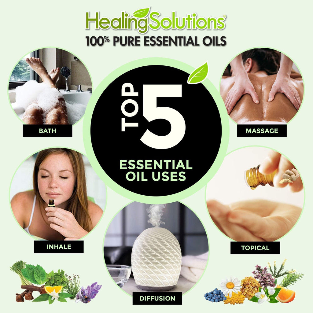 Healing Solutions Organic Thyme Essential Oil 1 oz (30 ml) – Pure & Undiluted for Diffusers